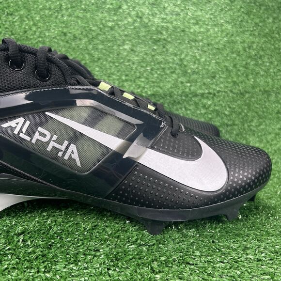 Nike 2024 Alpha Menace 4 Pro Mens 14 Football Cleats Black/Smoke Grey FD7037-001 - Picture 5 of 17